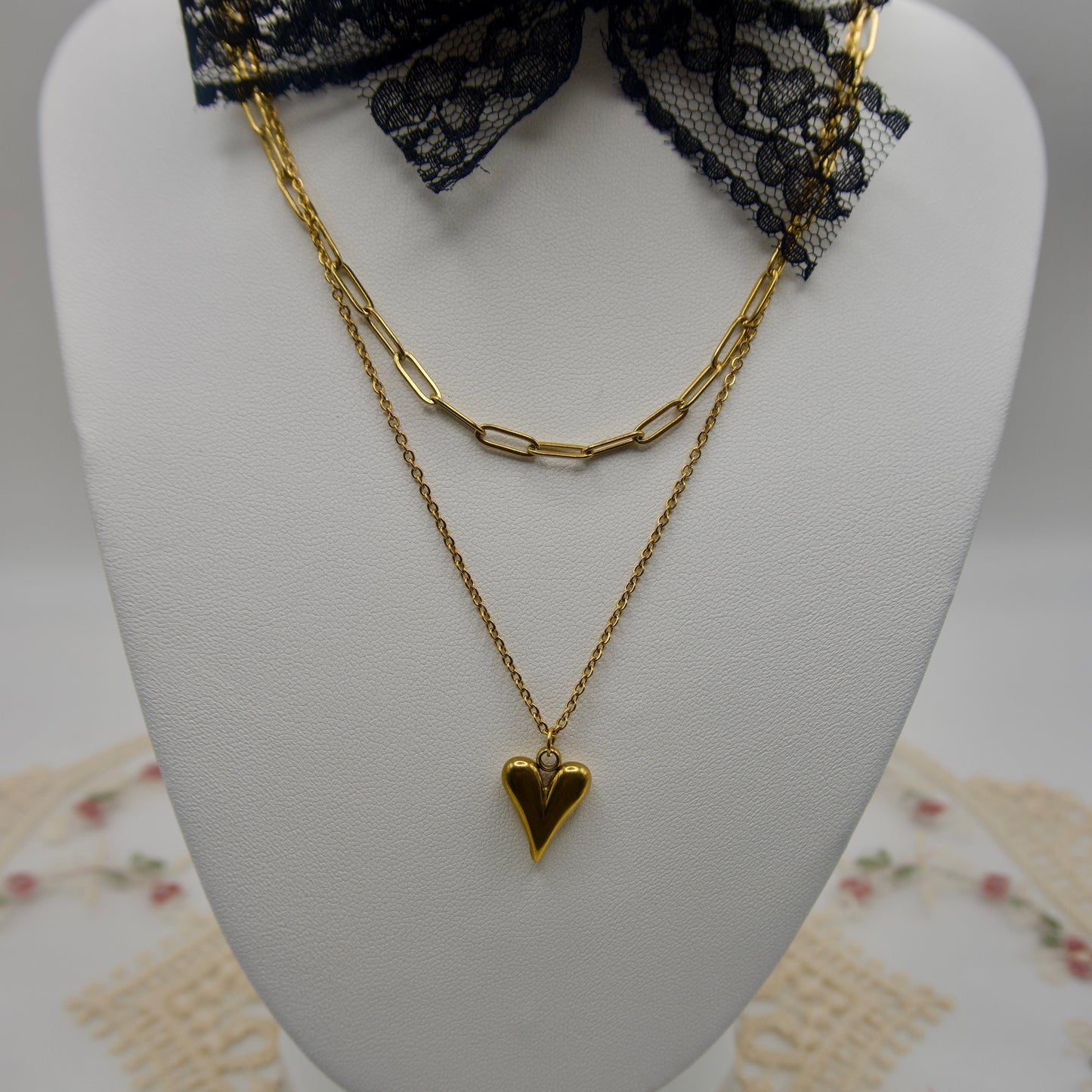 Heart Stack Necklace